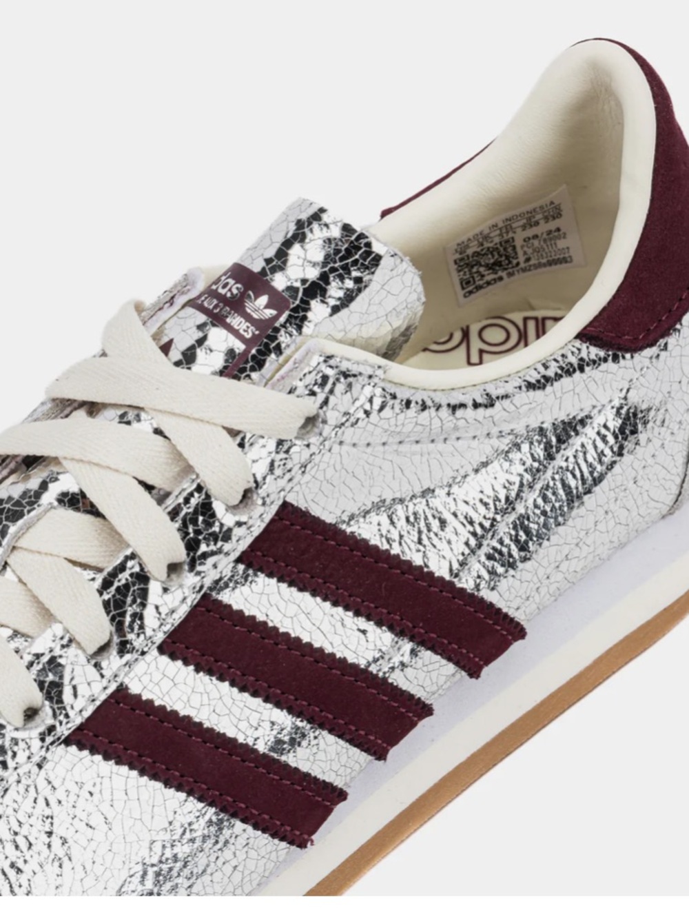 adidas Country OG W "Silver Metallic Maroon size US women’s 9 - Picture 2 of 9